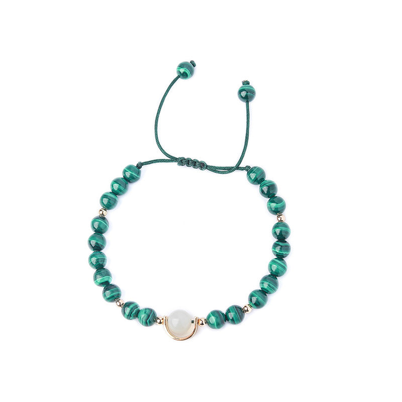 Malachite and Moonstone Bracelet