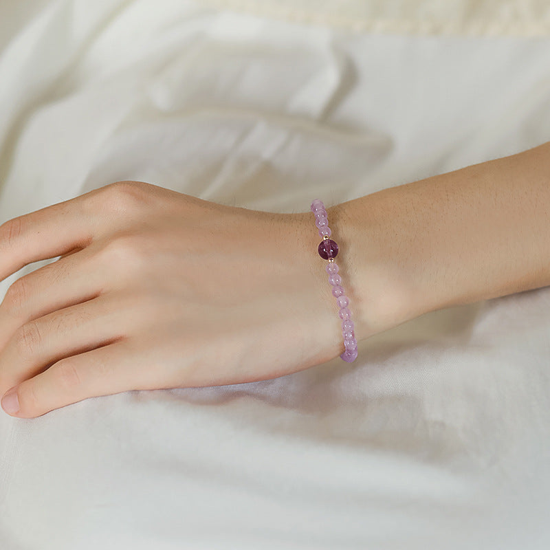 Stress relief- Amethyst and Purple Jade Bracelet