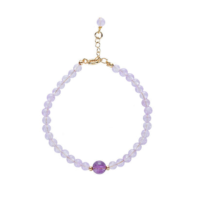 Stress relief- Amethyst and Purple Jade Bracelet