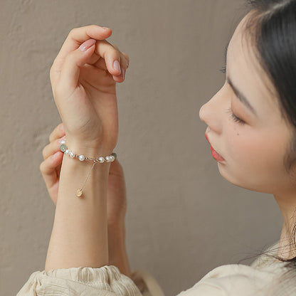 Serene Harmony - Jade and Freshwater Pearl Bracelet